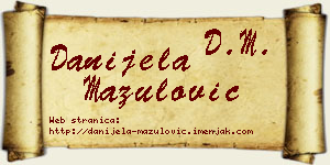 Danijela Mazulović vizit kartica
